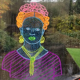 Colourful Artist Portraits on Plastic