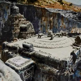 Ajata - Ellora Caves - An artwork by Ramesh Babu, India