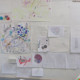 And another wall full of drawings!