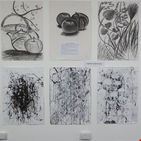 drawings from Freefall Youth Group showing at TAAG Big Draw Till Nov 3rd