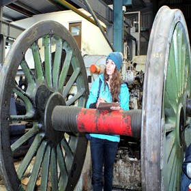 Drawing at South Devon Railway Engine Workshops